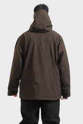 Men's Coffee Multifunctional Waterproof Insulated Snow Jacket